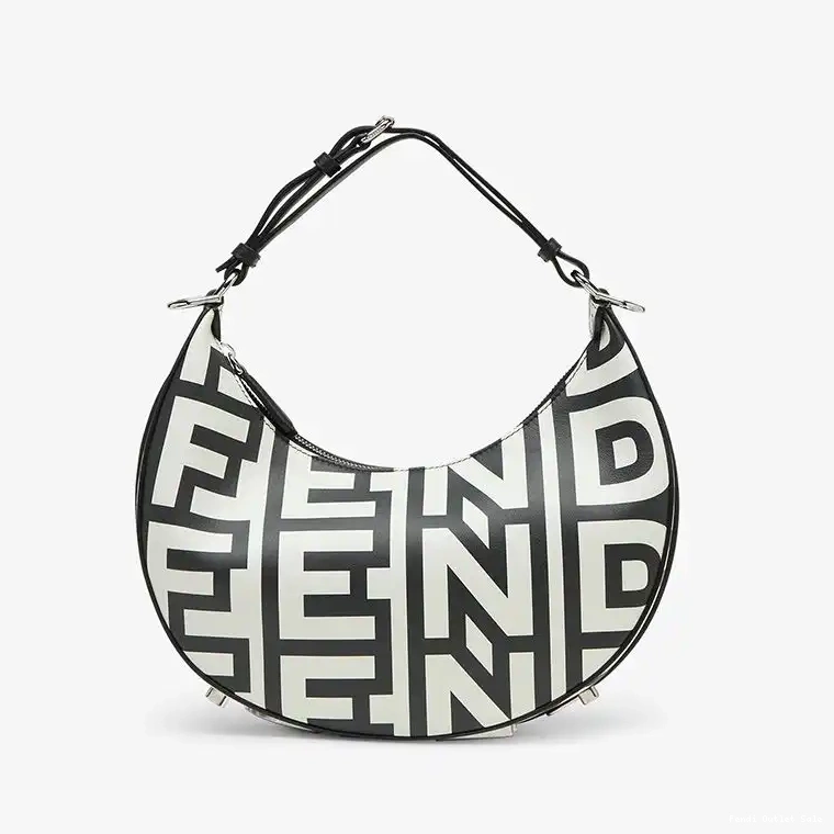 Affordable Fendi Bag In Black Small Roma Capsule Hobo White Leather Fendigraphy Fendi 0702